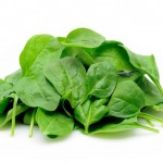 Pile of baby spinach