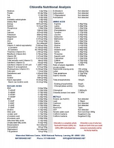Chlorella - Nutritional Analysis - Spec Sheet-page-001